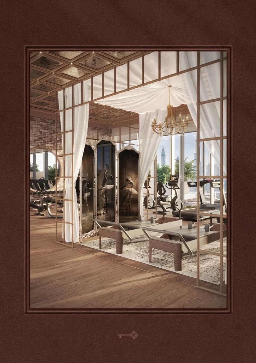 Raw Theory Wellness Gym overlooking Dubai skyline